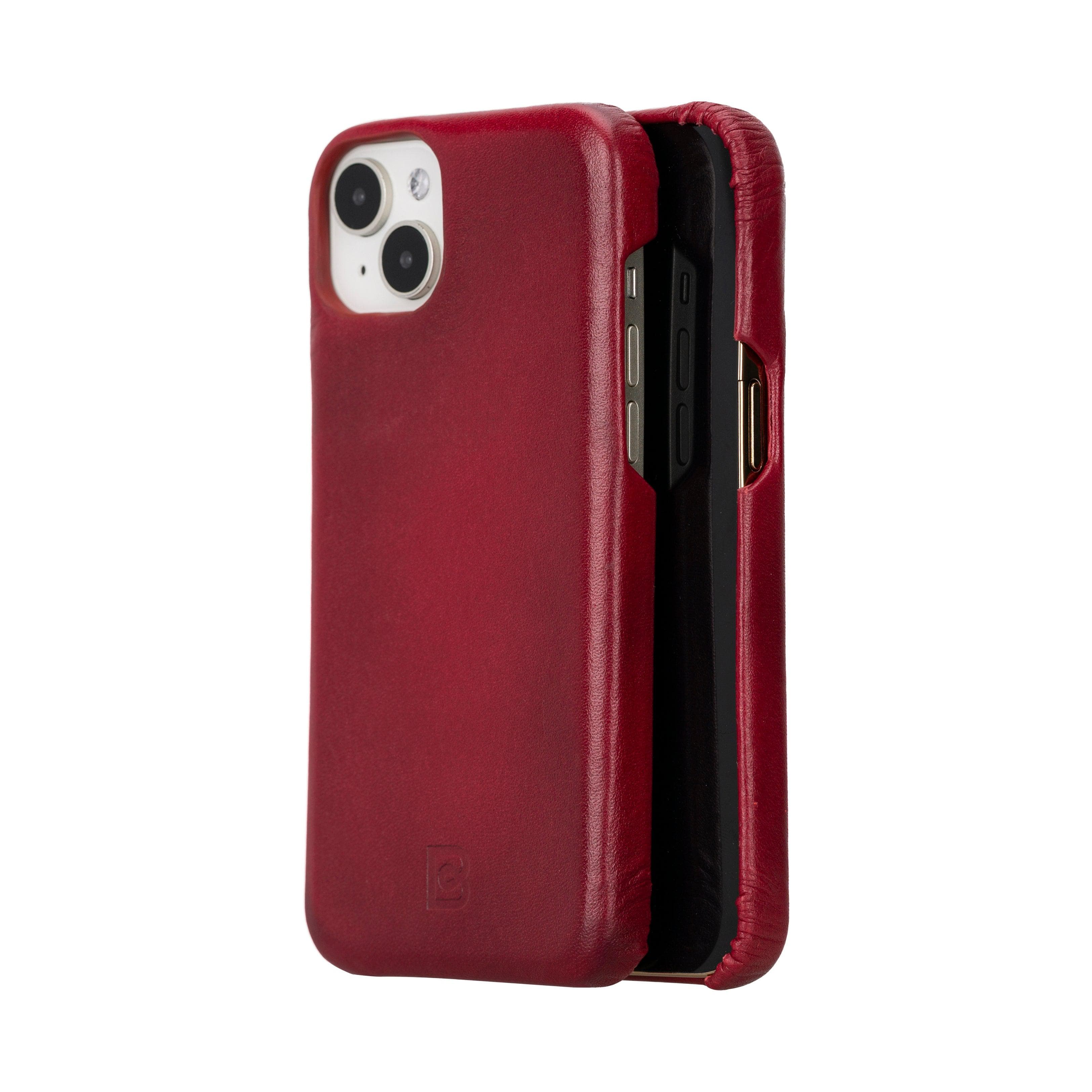 Bouletta Apple iPhone 15 Series Full Leather Coating Back Cover iPhone 15 Plus / Red