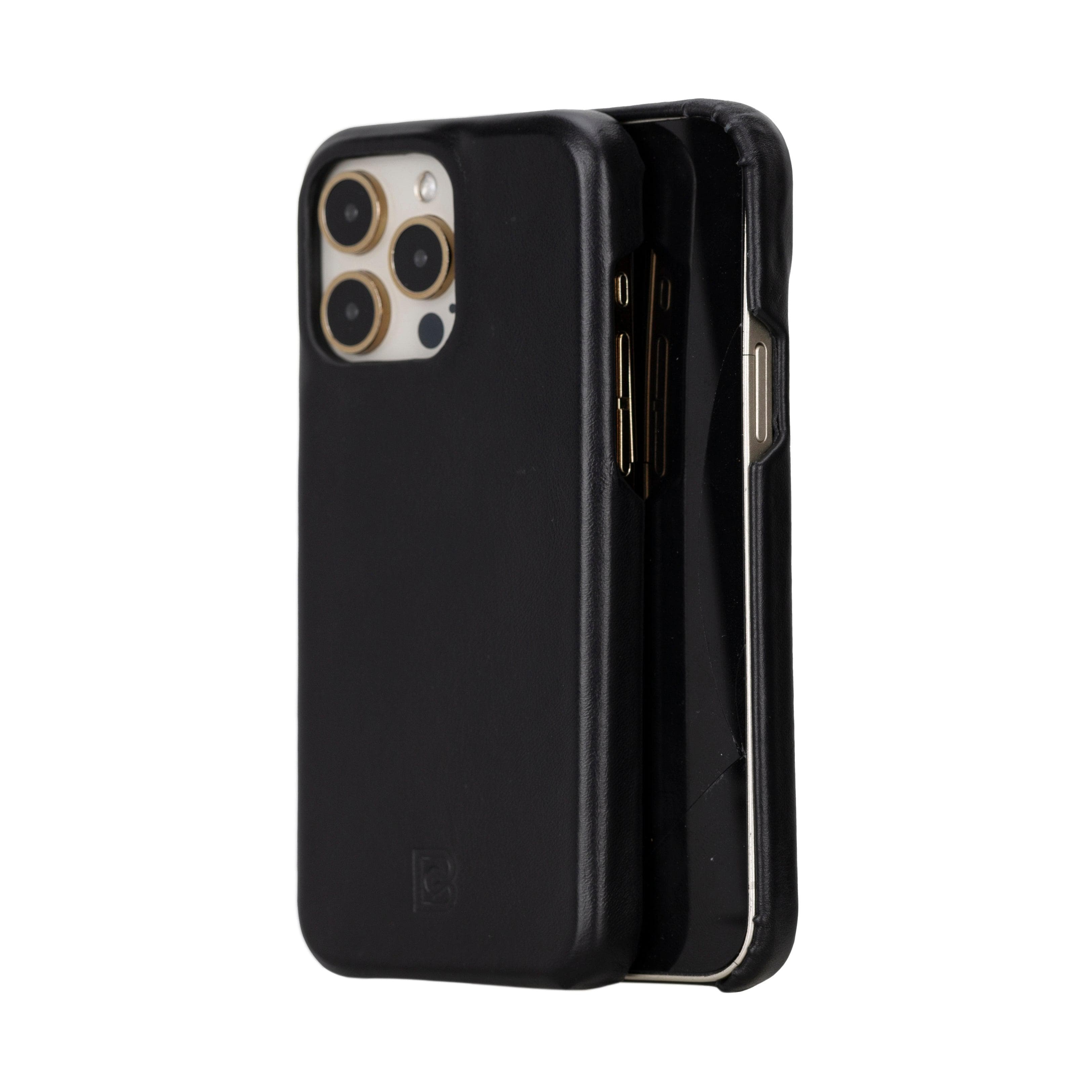 Bouletta Apple iPhone 15 Series Full Leather Coating Back Cover iPhone 15 Pro Max / Black