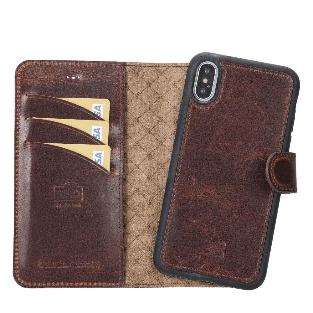 Bouletta Apple iPhone X Series Detachable Leather Wallet Case - MW iPhone X / XS / Vegetal Brown