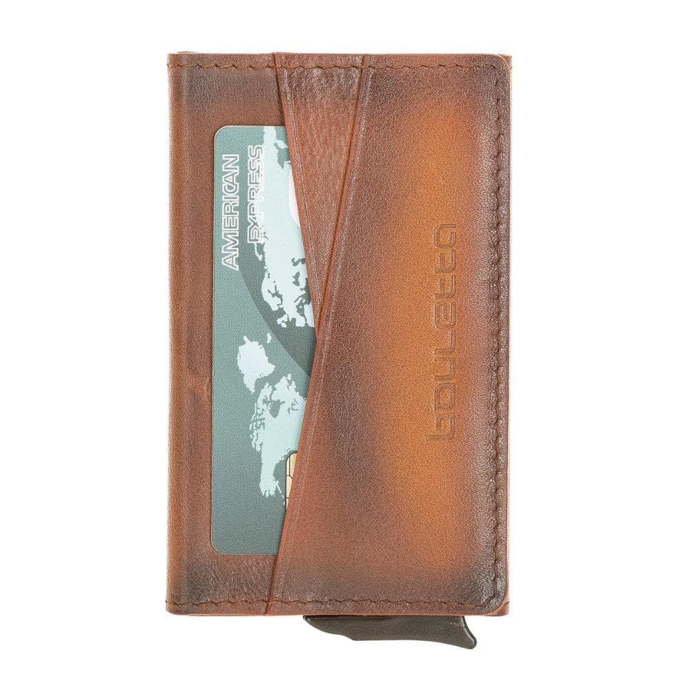 Bouletta Austin Leather Mechanical Card Holder Rst2ef