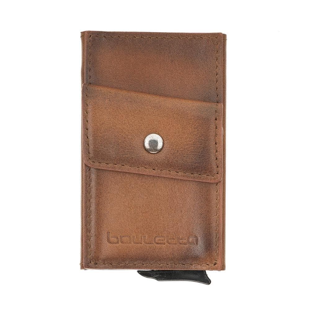 Bouletta Austin Leather Mechanical Coin Card Holder RST2EF