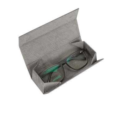 Clever Leather Glasses Case Grey