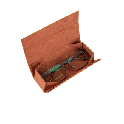 Clever Leather Glasses Case Rustic Tan