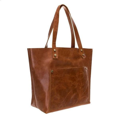 Geniun Leather Women Moon Tote Bag