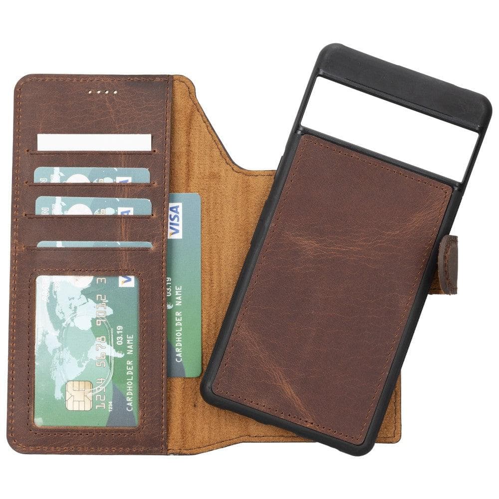 Google Pixel 7 Series Detachble Leather Magic Wallet Case Google Pixel 7 Pro / Brown