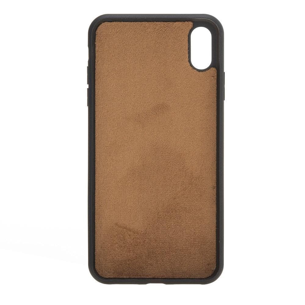 iPhone X Series Leather Flex Back Cover With Card Holder iPhone XS Max / Tan Bouletta