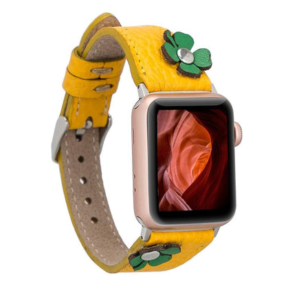 Leather Apple Watch Bands - Clasic Slim Flover Style FL12