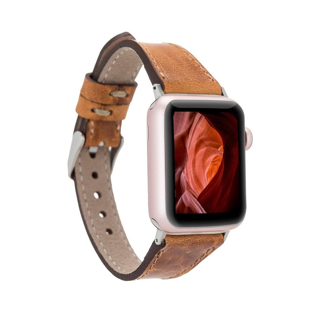 Leather Apple Watch Bands - Clasic Slim Style G19