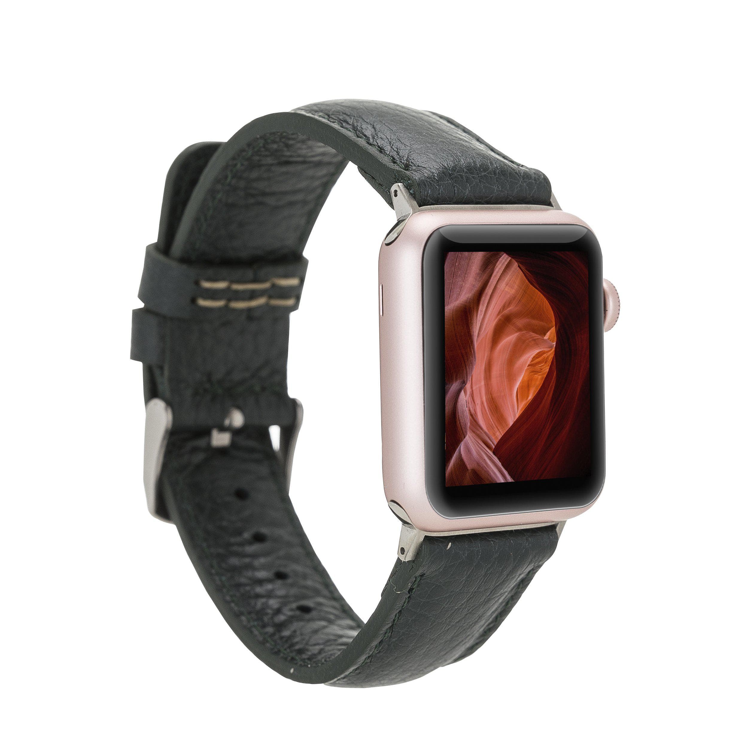 Leather Apple Watch Bands - Classic Style FL13 SM40