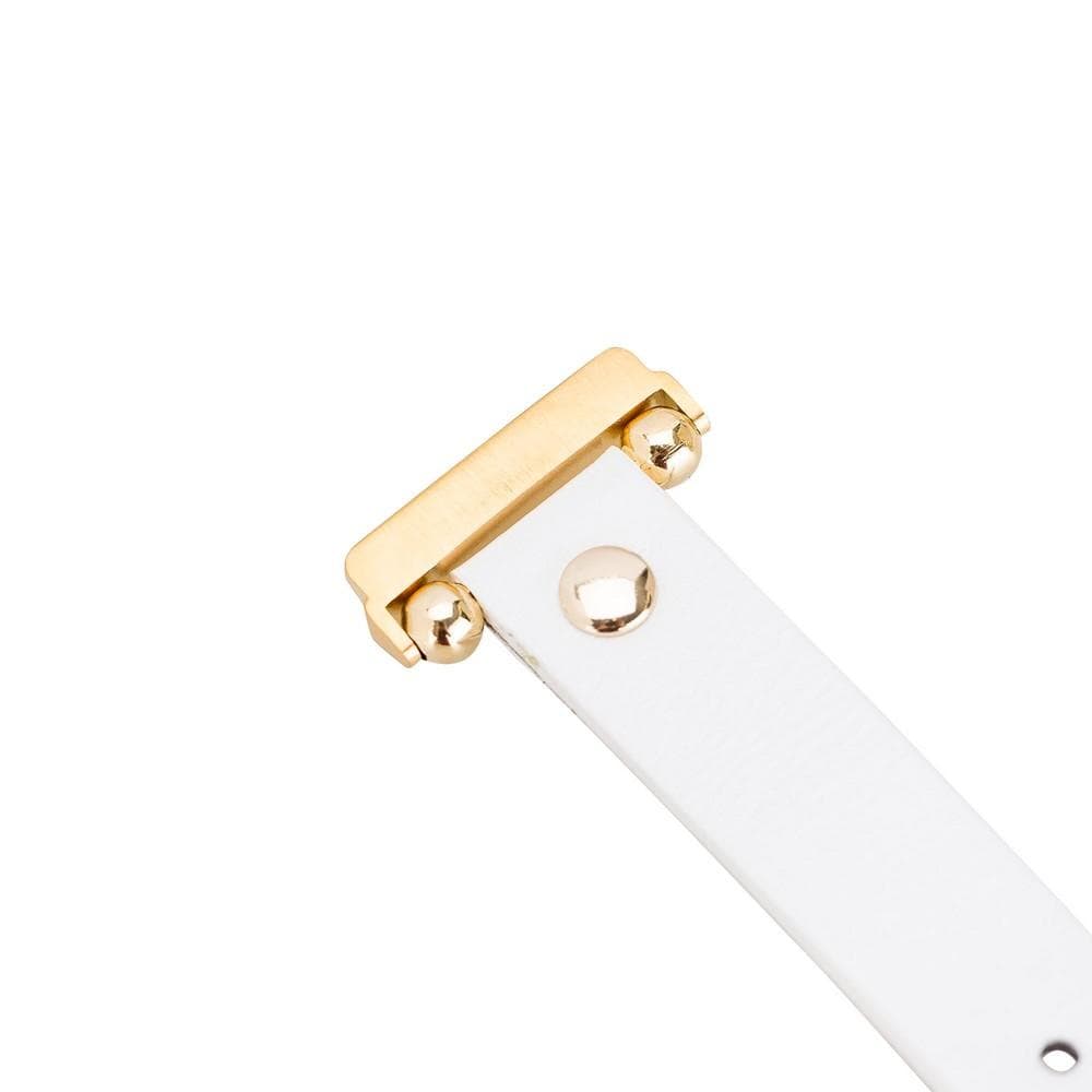 Leather Apple Watch Bands - Ferro Gold Trok Style