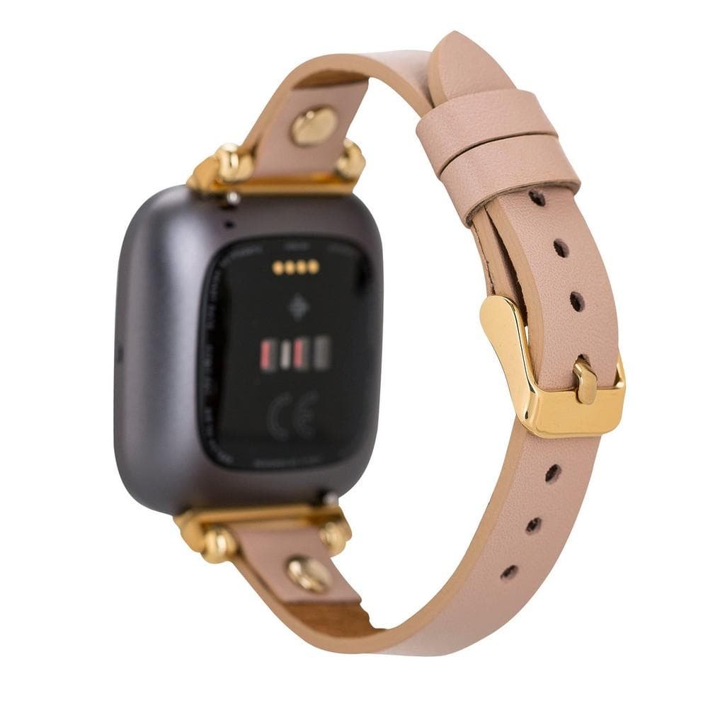 Leather Apple Watch Bands - Ferro Gold Trok Style