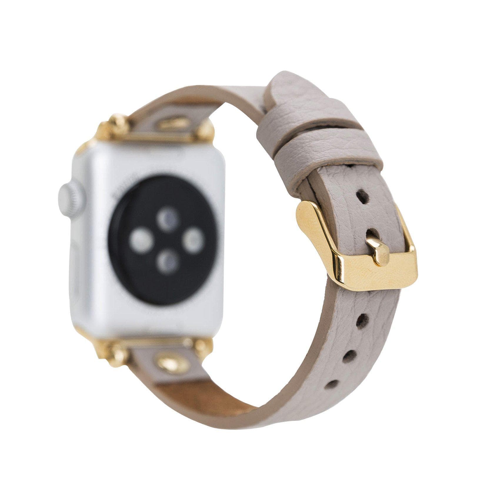 Leather Apple Watch Bands - Ferro Gold Trok Style