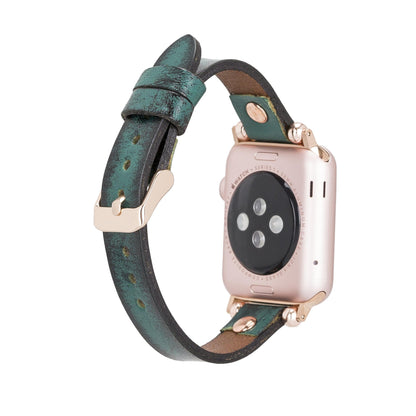 Leather Apple Watch Bands - Ferro Rose Gold Trok Style