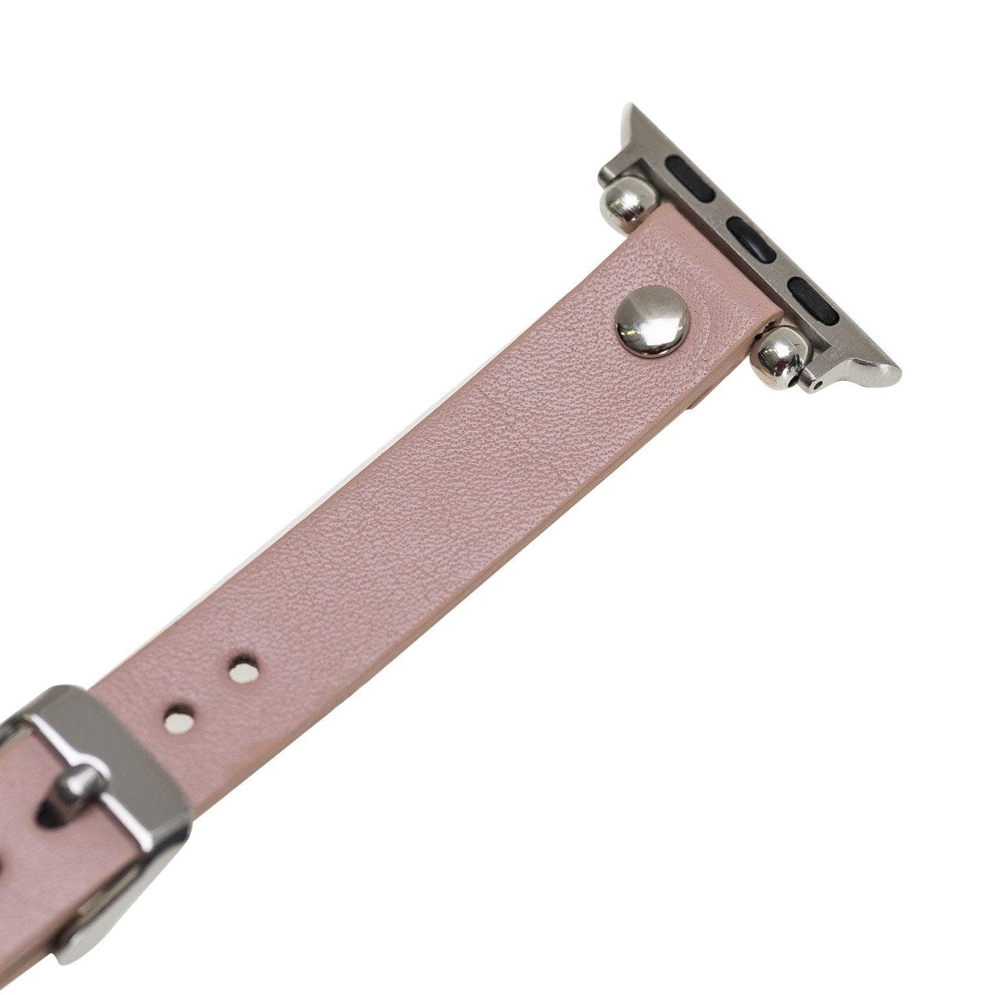 Leather Apple Watch Bands - Ferro Silver Trok Style