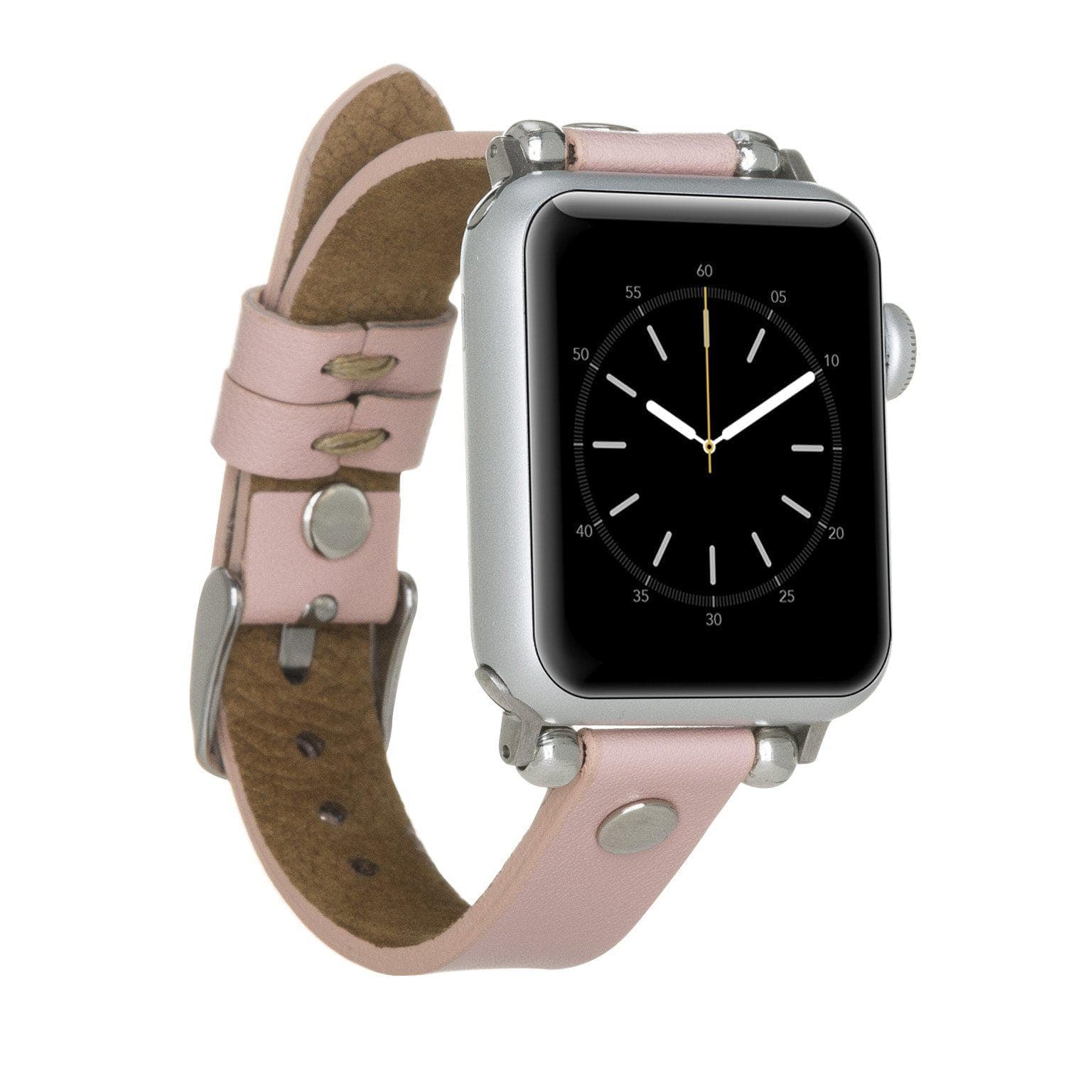 Leather Apple Watch Bands - Ferro Silver Trok Style NU2