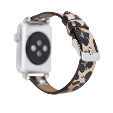 Leather Apple Watch Bands - Ferro Silver Trok Style LE02