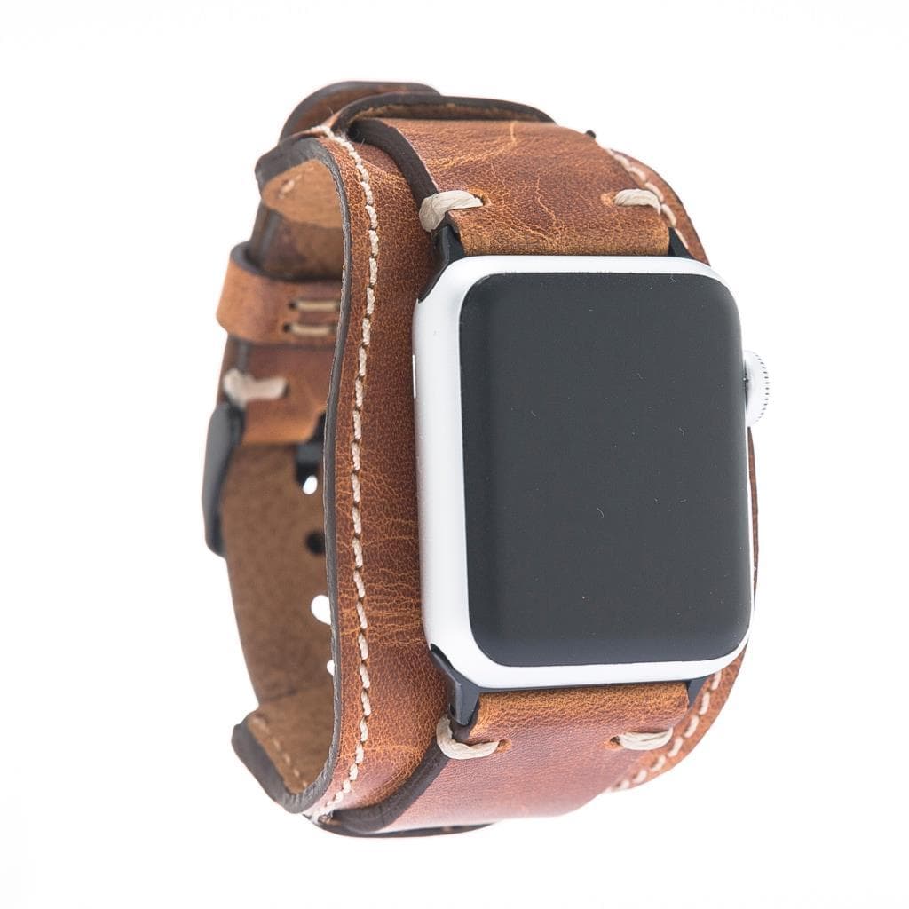 Leather Apple Watch Bands - Pulsar Cuff Style V18