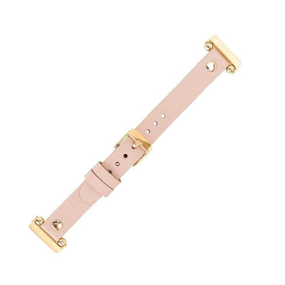 Leather Fitbit Watch Bands - Ferro Gold Trok Style