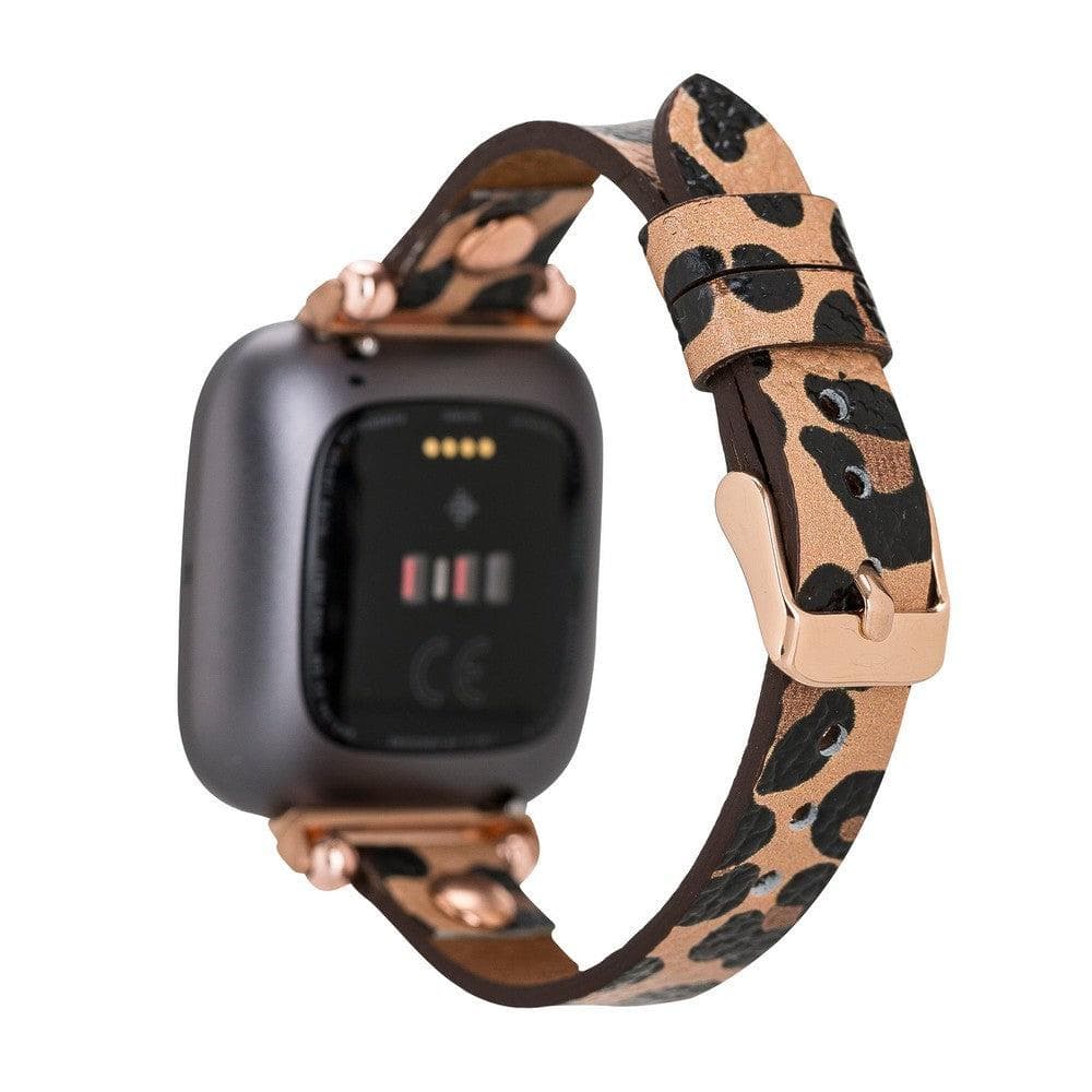 Leather Fitbit Watch Bands - Ferro Rose Trok Style