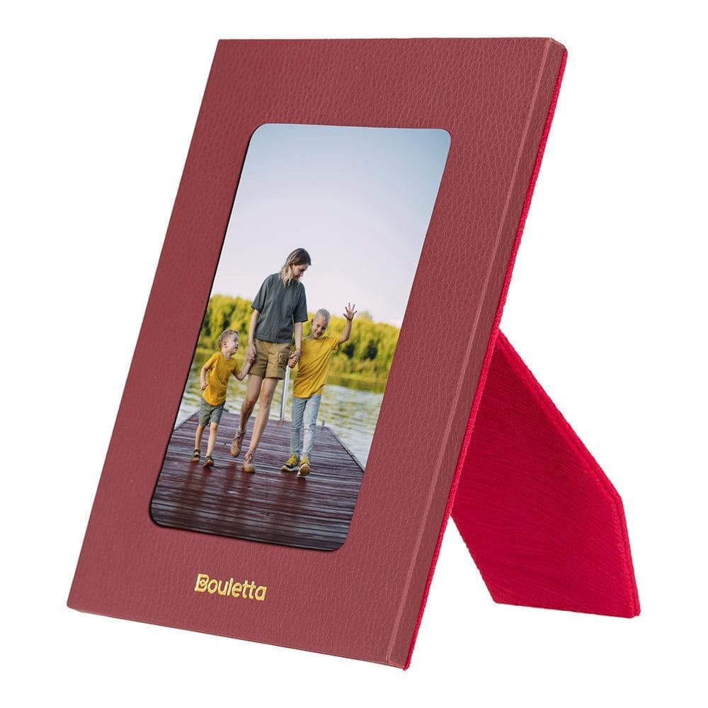 Leather Photo Frame, 22x17cm (15x10 Photo) Bordeaux