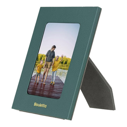 Leather Photo Frame, 22x17cm (15x10 Photo) Dark Green