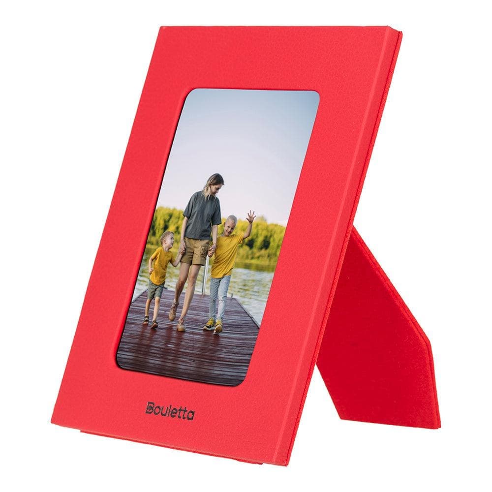 Leather Photo Frame, 22x17cm (15x10 Photo) Red