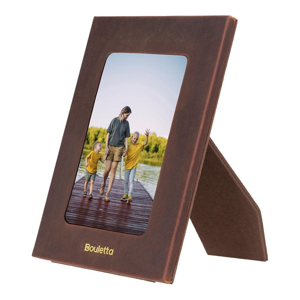 Leather Photo Frame, 22x17cm (15x10 Photo) Antic Coffee