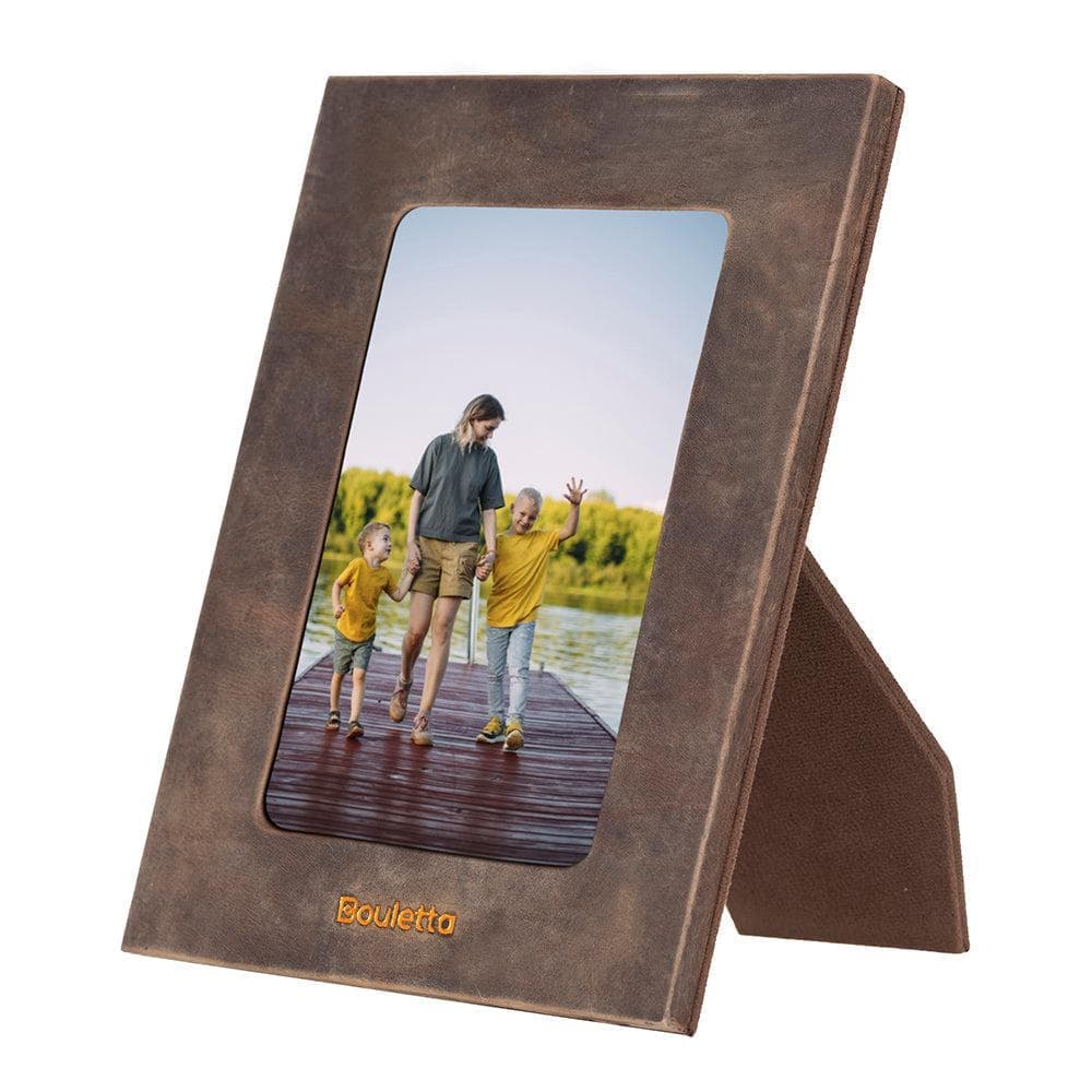 Leather Photo Frame, 22x17cm (15x10 Photo) Antic D.Coffee