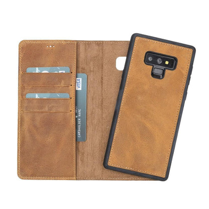 Samsung Galaxy Note 9 Series Detachable Leather Case / MW Samsung Note 9 / Antic Tan