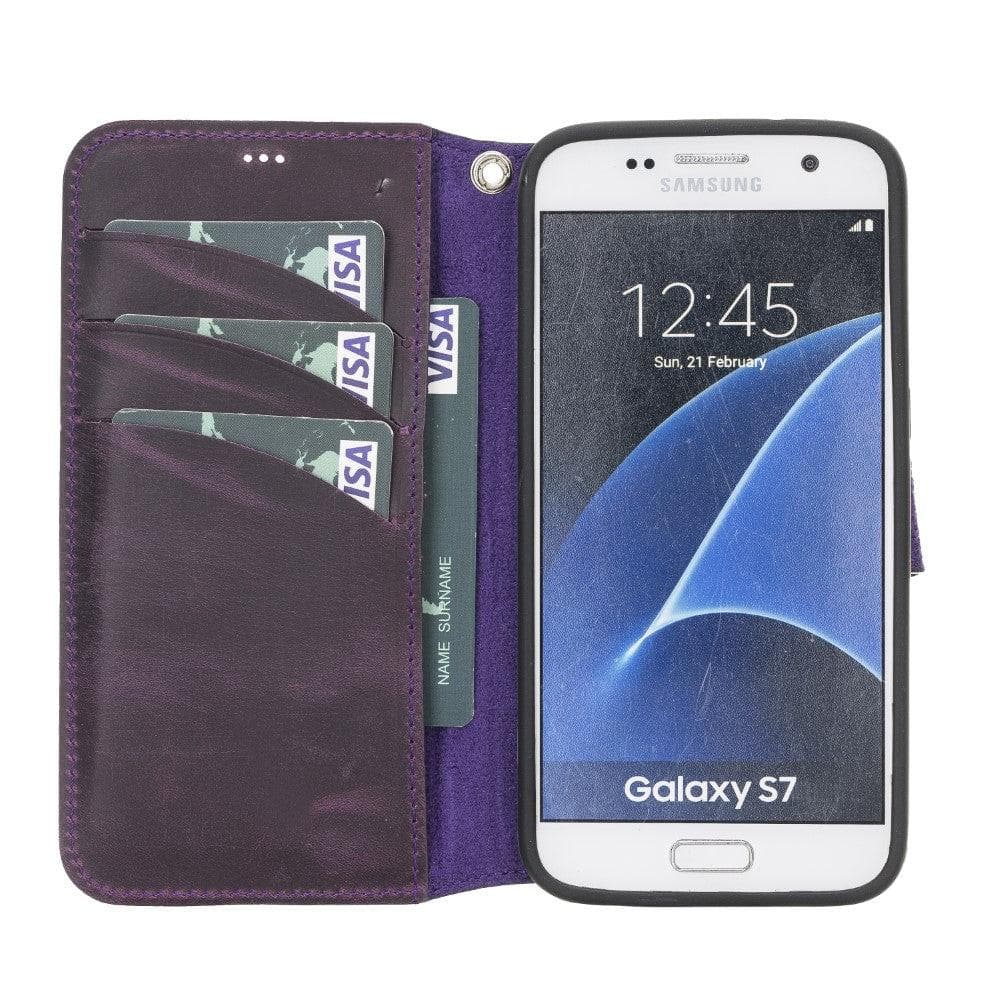 Samsung Galaxy S7 Detachable Leather Case / WC - Wallet Case G7 / G7 Bileklikli