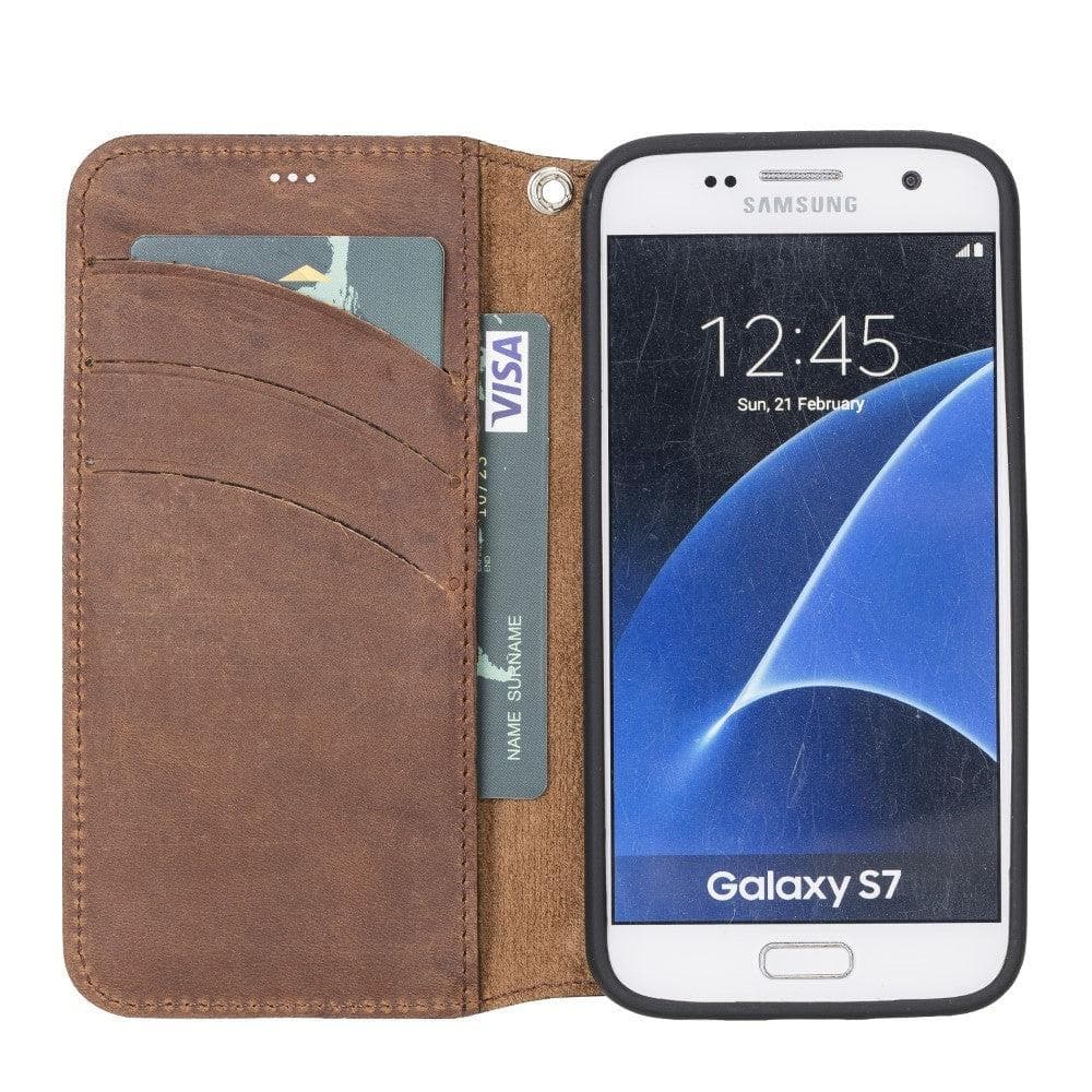 Samsung Galaxy S7 Detachable Leather Case / WC - Wallet Case G2 / G7 Bileklikli