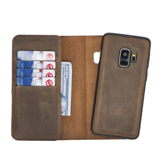 Samsung Galaxy S9 Series Leather Case - DMW Double Magic Wallet Samsung S9 / Dark Brown