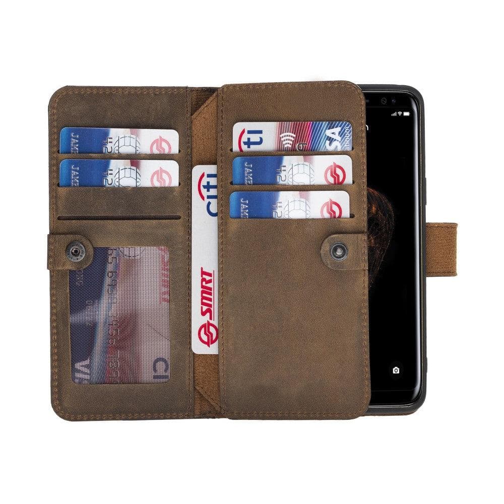 Samsung Galaxy S9 Series Leather Case - DMW Double Magic Wallet Samsung S9 / Dark Brown