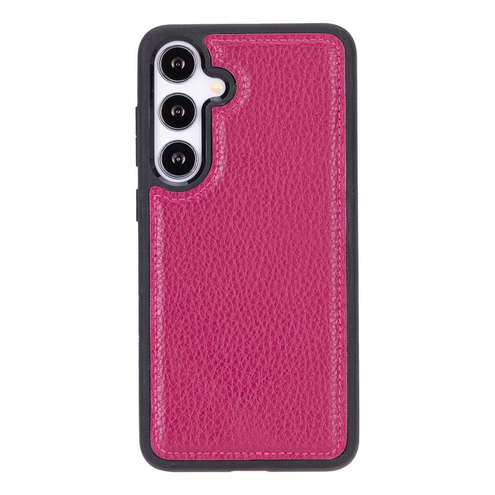 PLM Flexible Leather Back Cover for Samsung Galaxy S24 Fuchsia