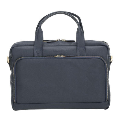 Bouletta Troy Leather Laptop Bags Drop Dark Blue