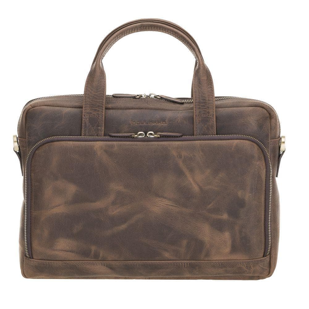 Bouletta Troy Leather Laptop Bags Antic Brown