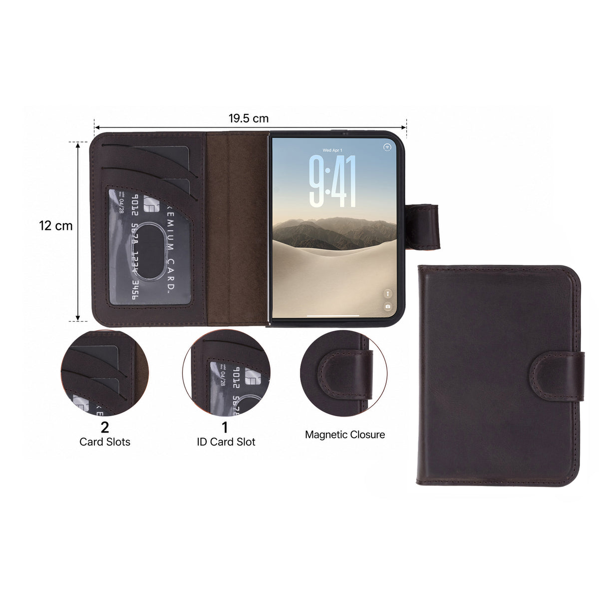 Magic iPhone Duo Leather Detachable Wallet Case