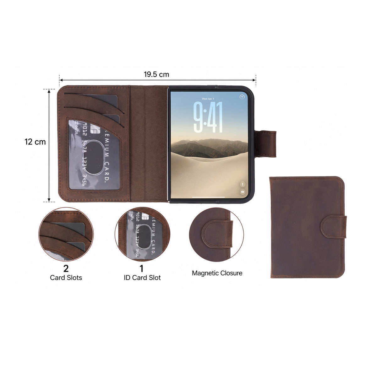 Magic iPhone Duo Leather Detachable Wallet Case