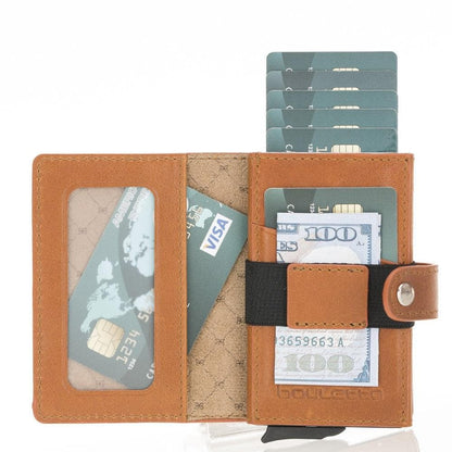 Bouletta Carlov Leather Mechanical Card Holder