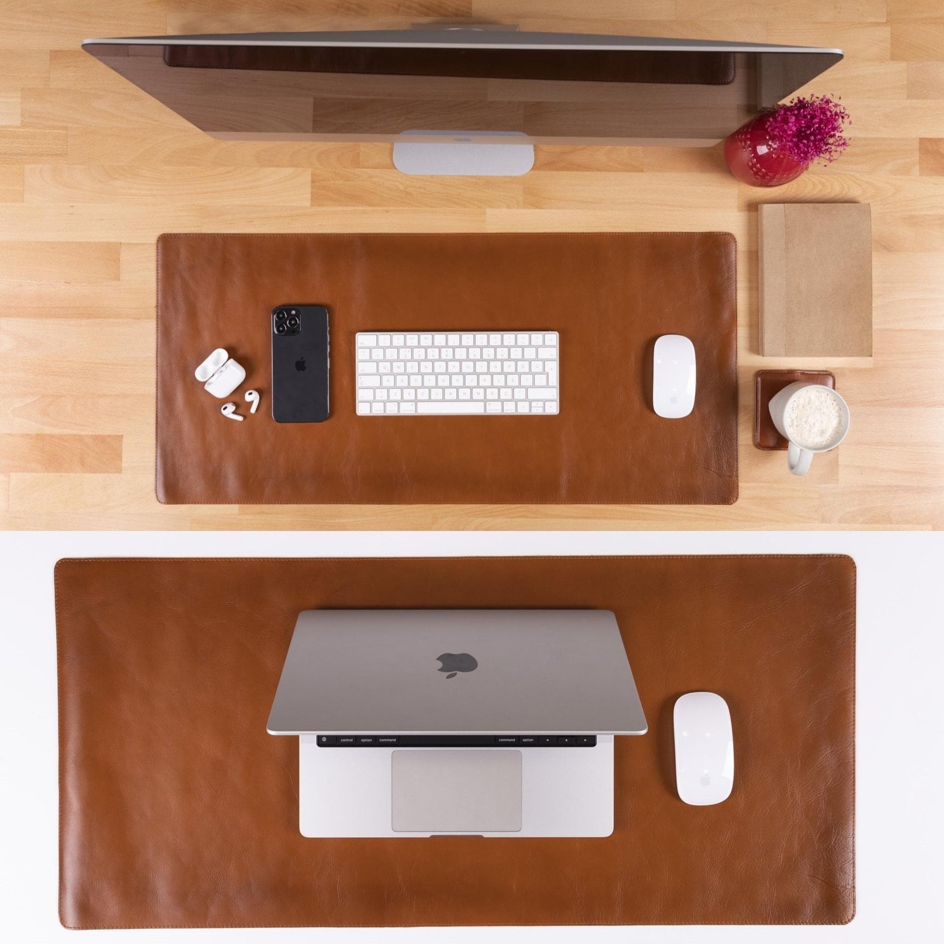 Bouletta Customizable Full Grain Leather Desk Mat