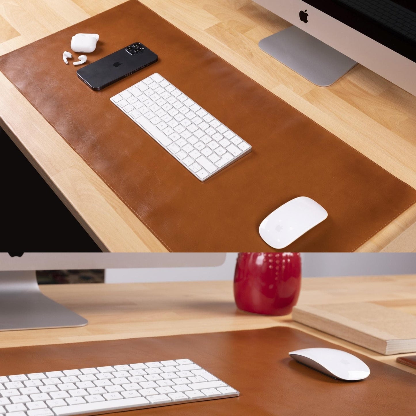 Bouletta Customizable Full Grain Leather Desk Mat