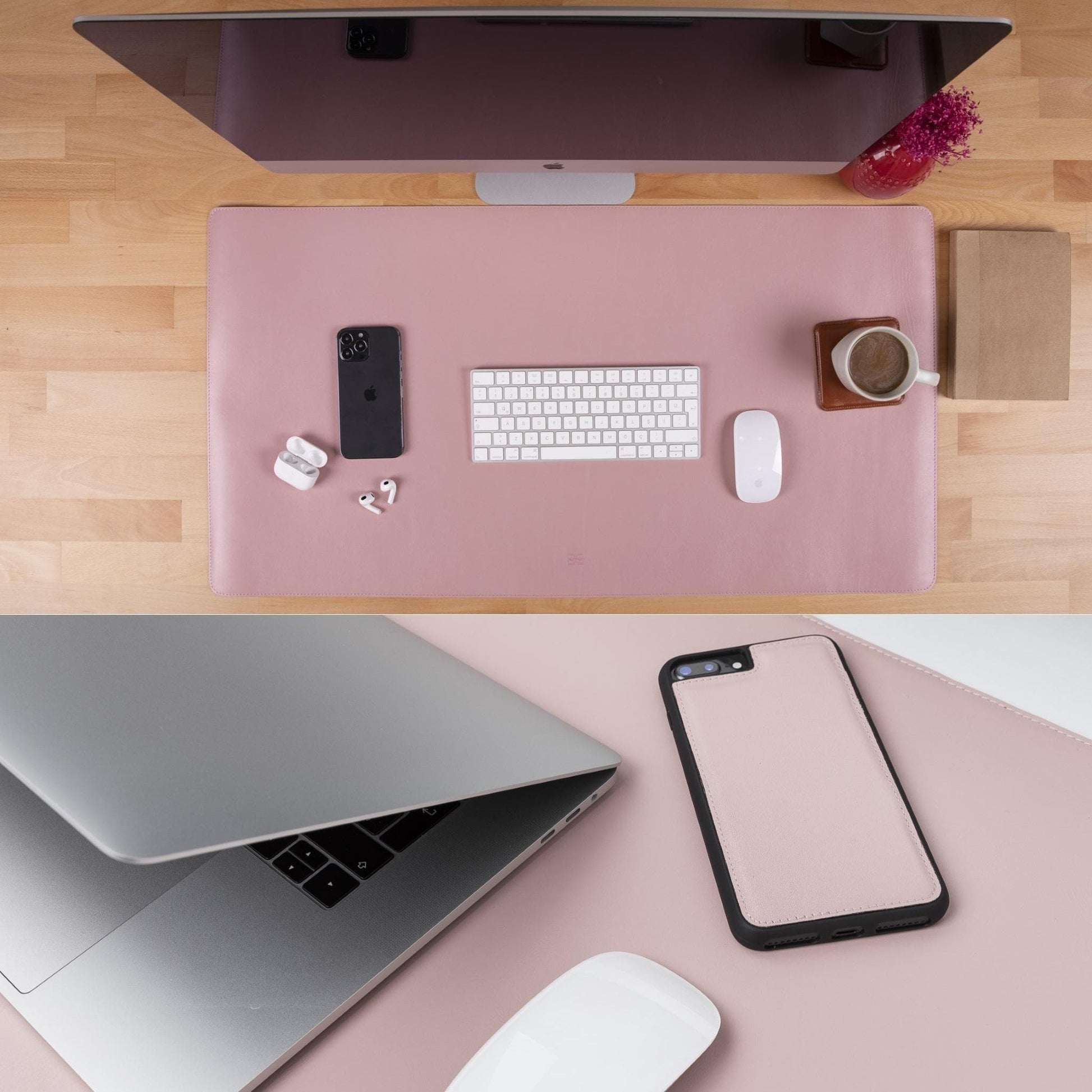 Bouletta Customizable Full Grain Leather Desk Mat