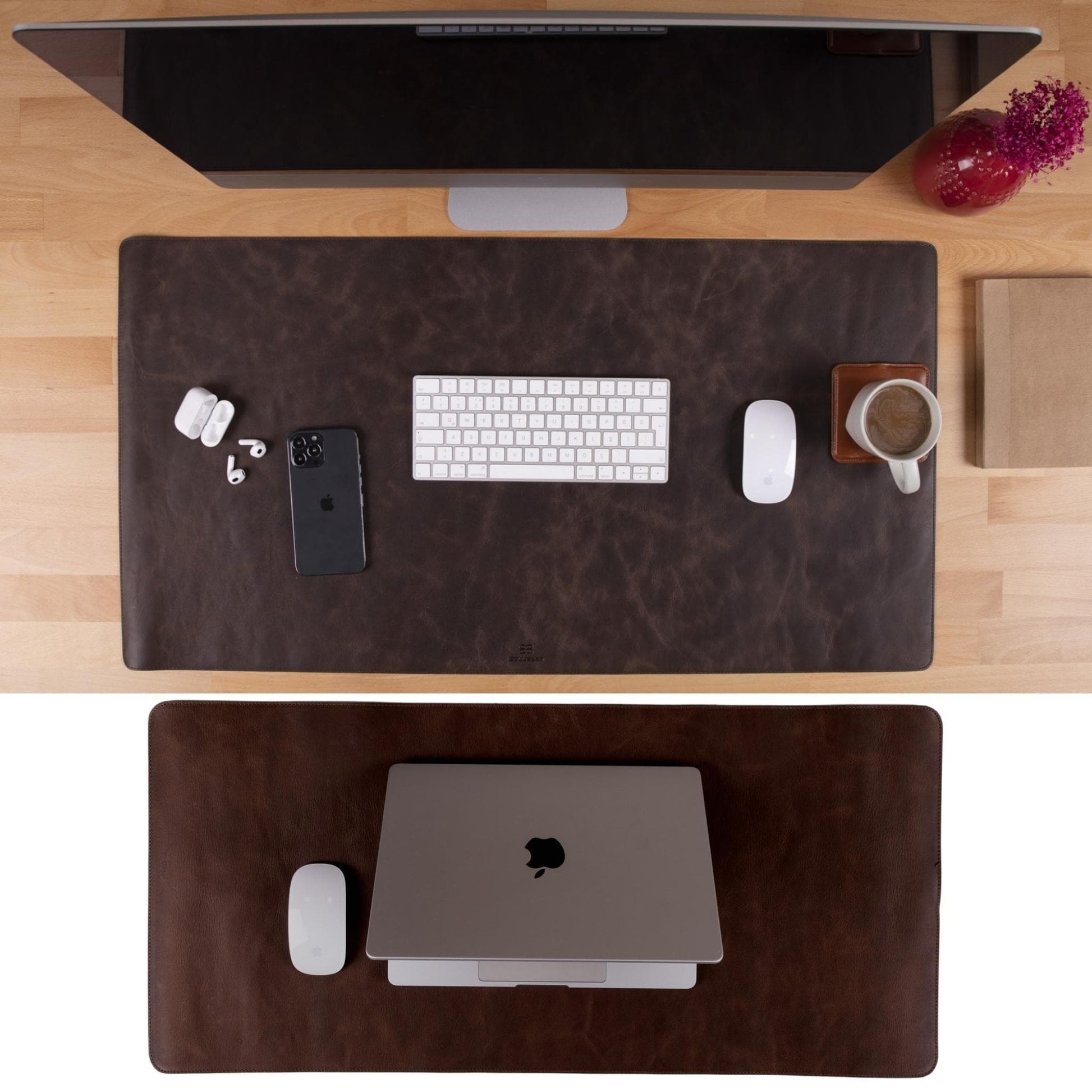 Bouletta Customizable Full Grain Leather Desk Mat