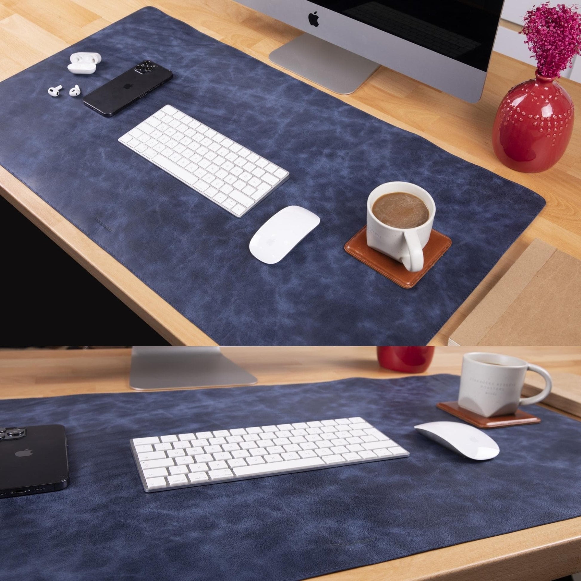 Bouletta Customizable Full Grain Leather Desk Mat