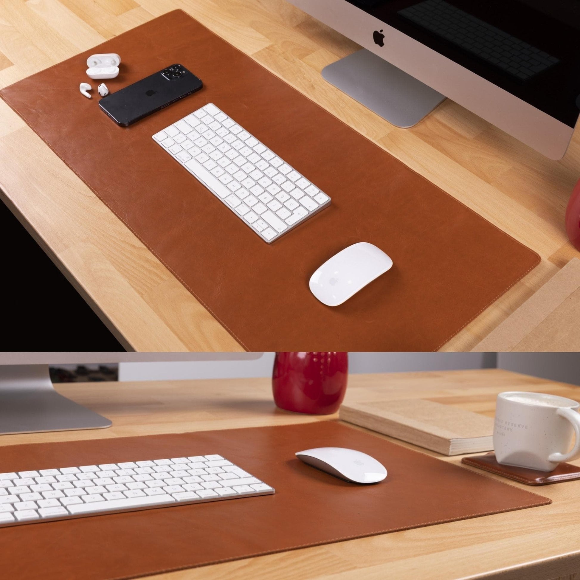 Bouletta Customizable Full Grain Leather Desk Mat