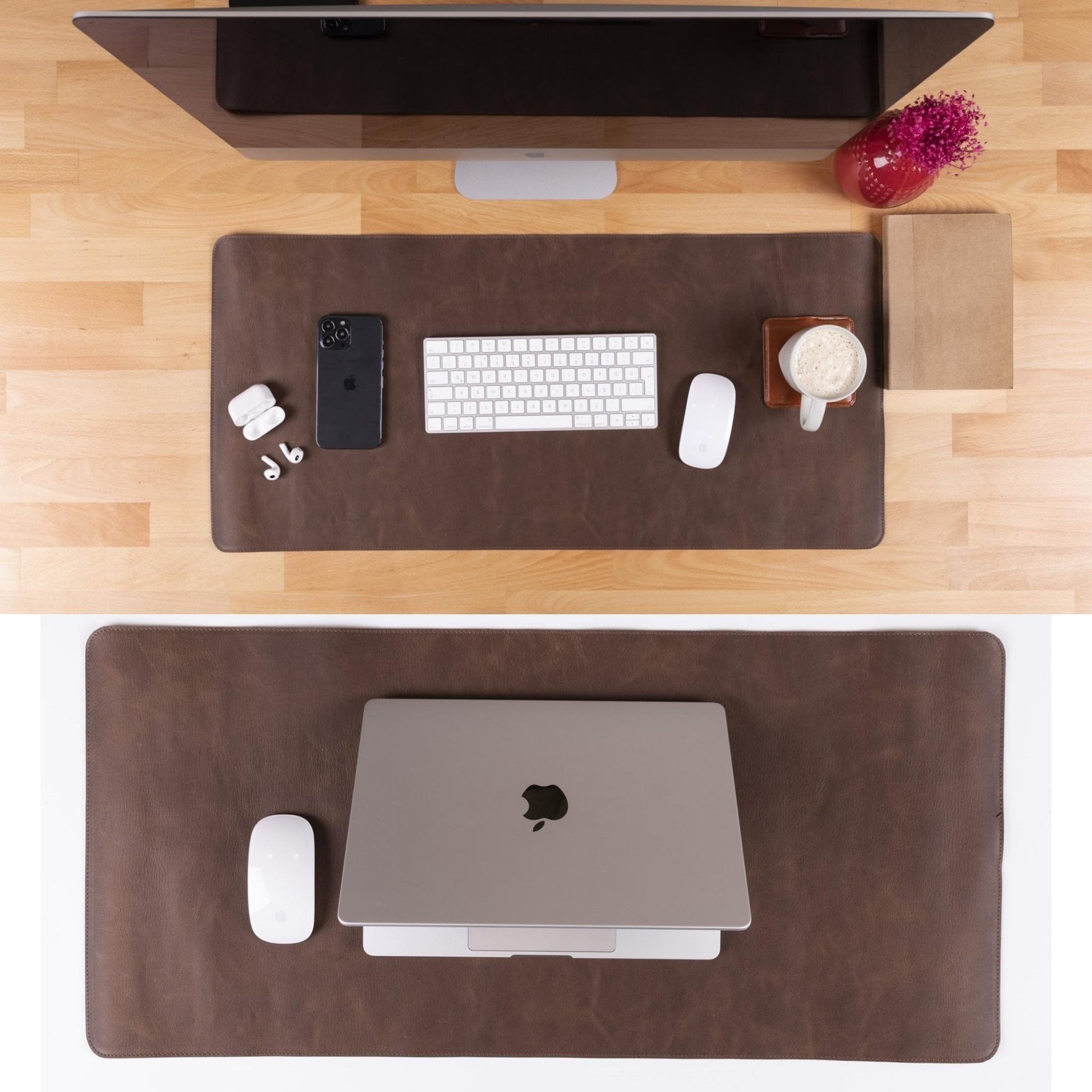 Bouletta Customizable Full Grain Leather Desk Mat