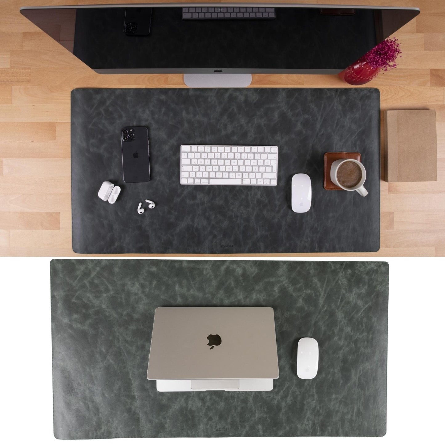 Bouletta Customizable Full Grain Leather Desk Mat