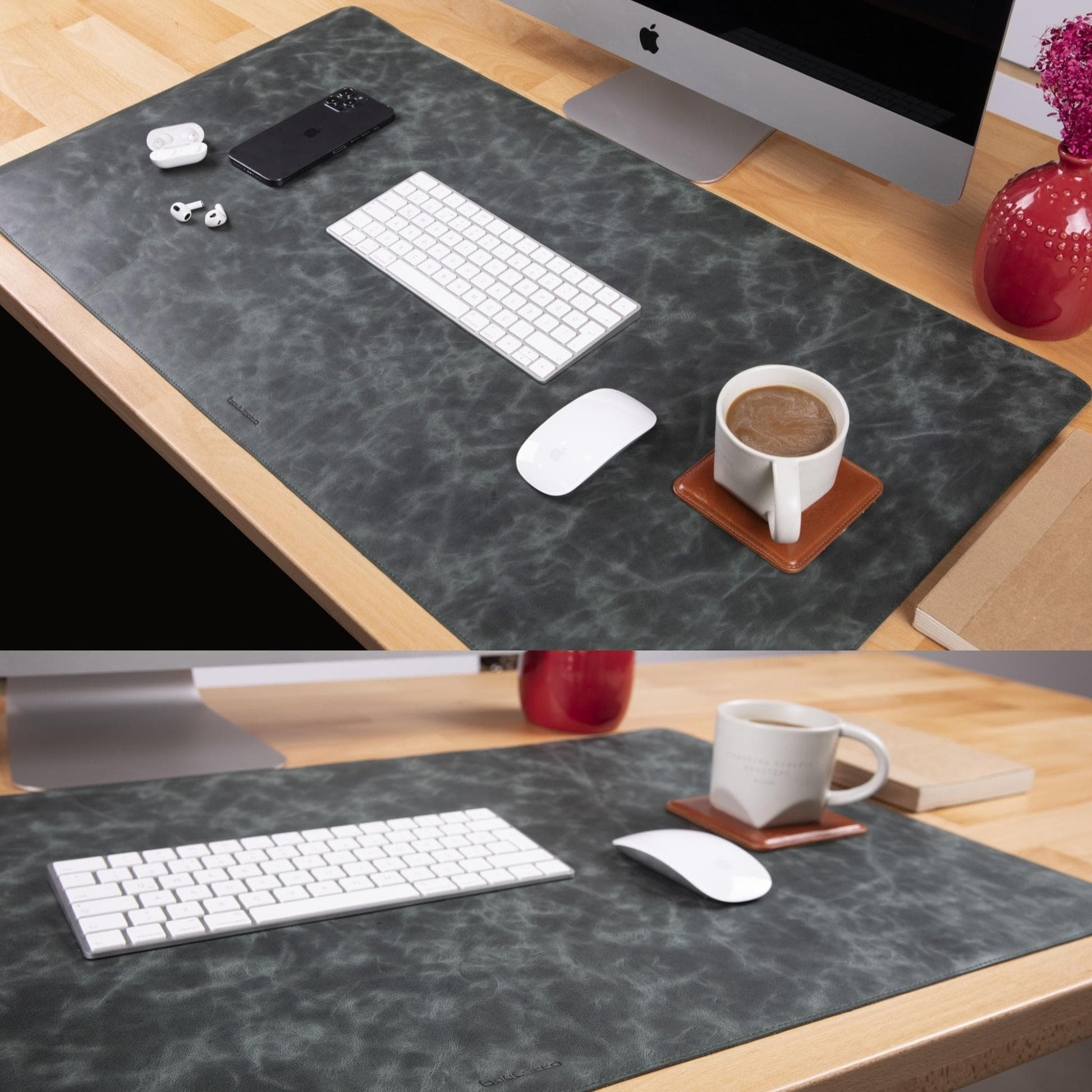 Bouletta Customizable Full Grain Leather Desk Mat