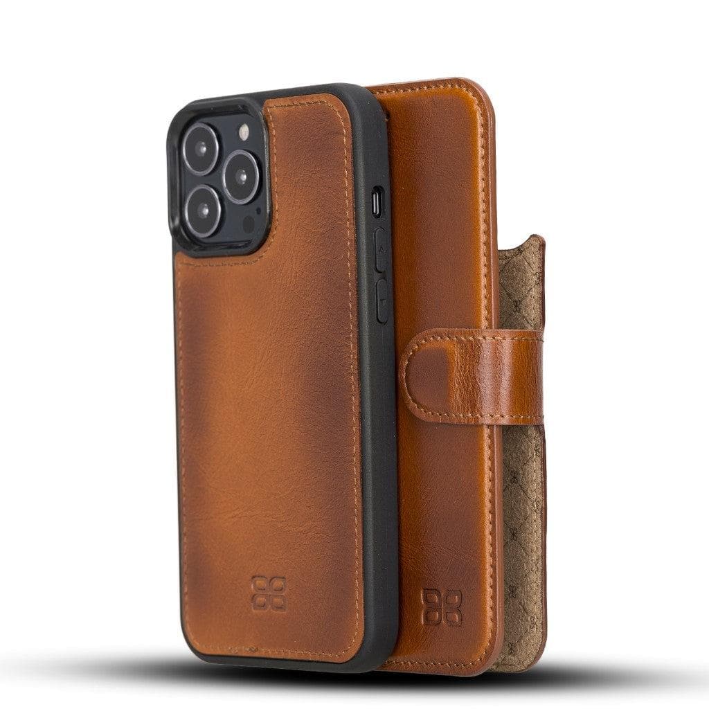 Bouletta Detachable Leather Wallet Case for Apple iPhone 13 Series iPhone 13 Pro Max / Tan