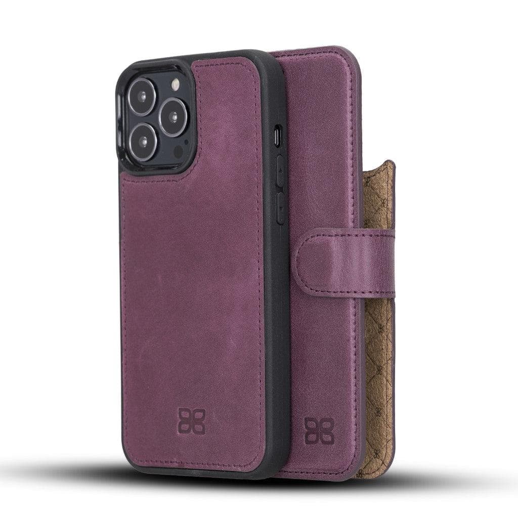 Bouletta Detachable Leather Wallet Case for Apple iPhone 13 Series iPhone 13 Pro Max / Purple